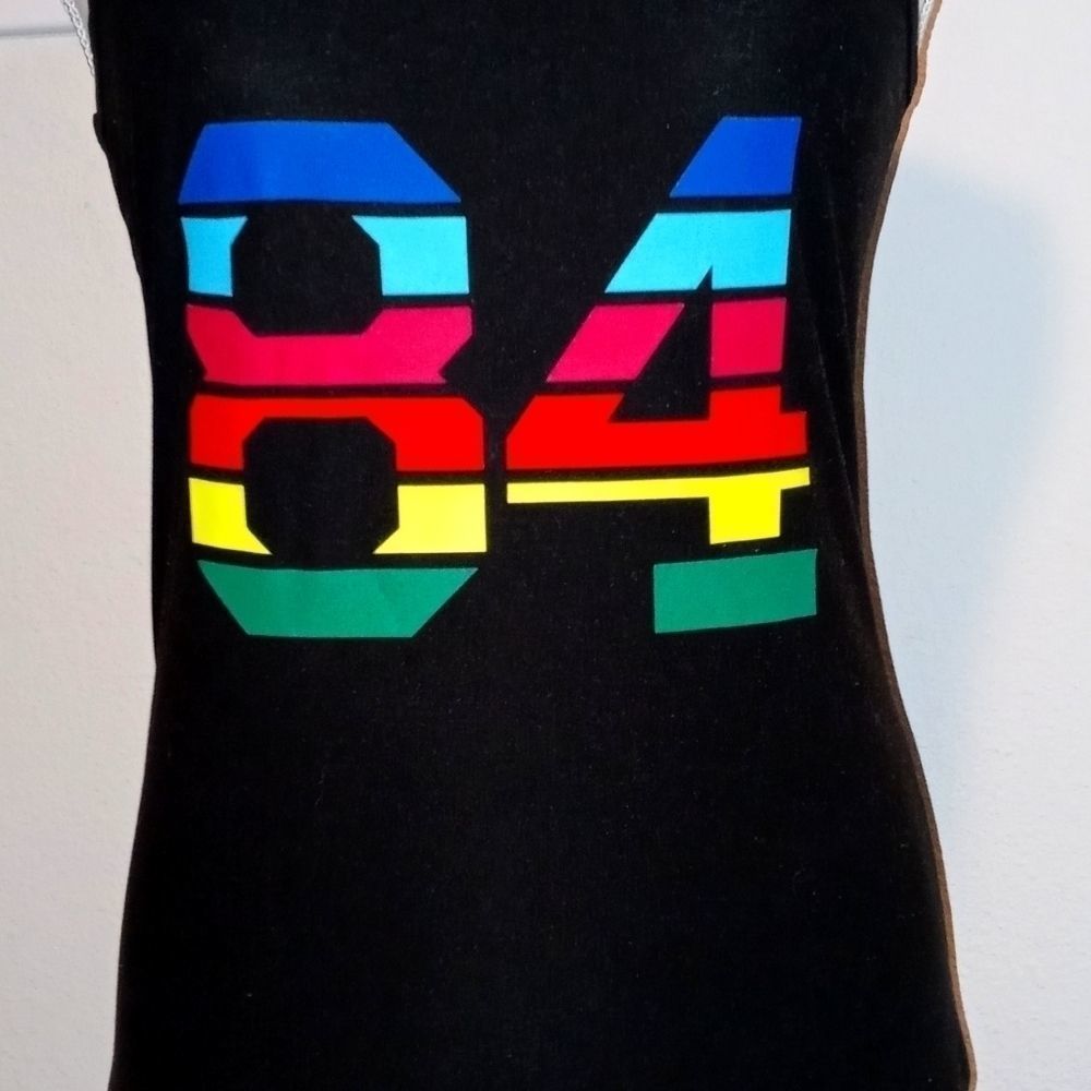 Women's Black Number "84" Tank Top